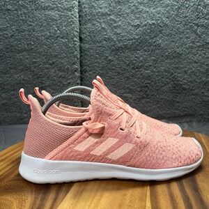 Adidas Cloudfoam Pink Knit Running Shoes Women's Size 9 Athletic‎ Sneakers